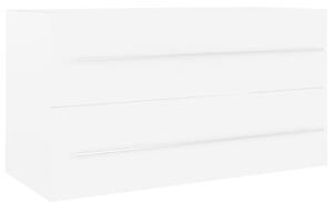 Tvättställsskåp vit 90x38,5x48 cm spånskiva
