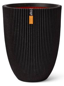 Capi Vas elegant Groove 34x46 cm svart
