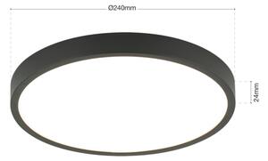 Orion DL 7-657/24 - LED taklampa BULLY LED/24W/230V diameter 24 cm svart