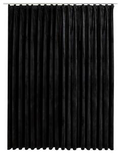 Mörkläggningsgardin med krokar svart 290x245 cm