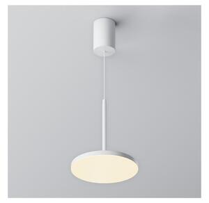 Maytoni P076PL-L12W3K-W - LED ljuskrona med textilsladd PLATO LED/12W/230V 3000K vit