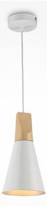 Maytoni P359-PL-140-W-Ljuskrona med textilsladd BICONES 1xE27/60W/230V diameter 14cm vit/beige