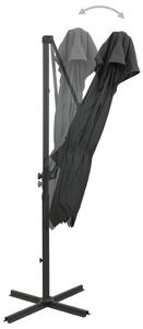 Frihängande parasoll med ventilation 250x250 cm antracit