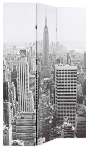 Hopfällbar rumsavdelare New York i dagtid 120x170 cm svart/vit