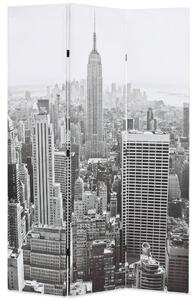 Hopfällbar rumsavdelare New York i dagtid 120x170 cm svart/vit