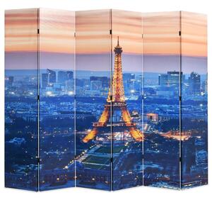 Vikbar rumsavdelare Paris i nattetid 228x170 cm