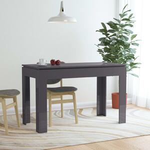 Matbord grå högglans 120x60x76 cm spånskiva