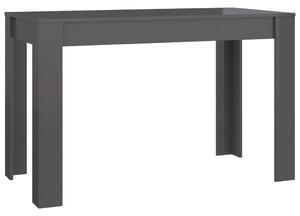 Matbord grå högglans 120x60x76 cm spånskiva