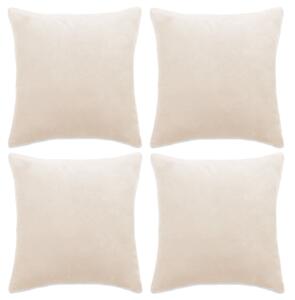 Kuddfodral 4 st tyg benvit 50x50 cm