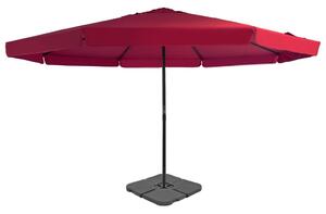 Parasoll med portabel bas röd