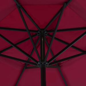 Parasoll med portabel bas röd