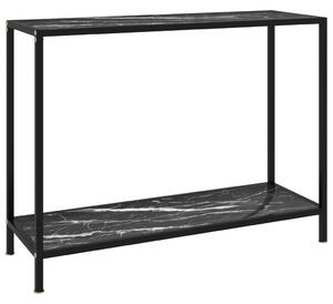 Konsolbord svart 100x35x75 cm härdat glas