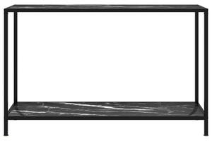 Konsolbord svart 120x35x75 cm härdat glas