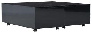 Soffbord svart högglans 100x100x35 cm