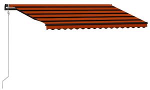 Markis automatiskt infällbar 400x300 cm orange och brun