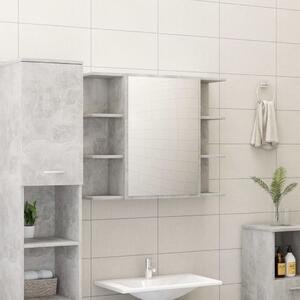Spegelskåp för badrum betonggrå 80x20,5x64 cm spånskiva