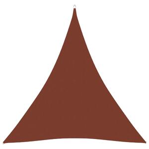 Solsegel Oxfordtyg trekantigt 4,5x4,5x4,5 m terrakotta
