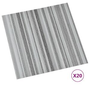 Självhäftande golvplankor 20 st PVC 1,86 m² ljusgrå