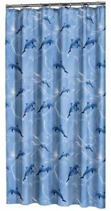 Sealskin Duschdraperi Delfino 180x200 cm blå