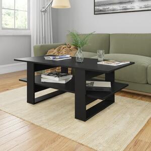 Soffbord svart 110x55x42 cm konstruerat trä