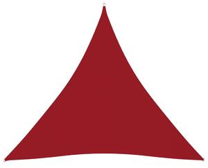 Solsegel oxfordtyg trekantigt 4,5x4,5x4,5 m röd