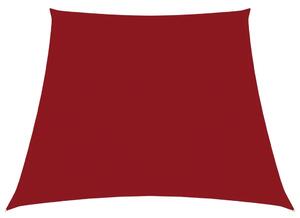 Solsegel oxfordtyg trapets 3/4x3 m röd
