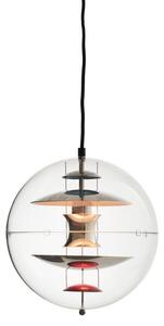 Verpan - VP Globe Mini - Hängande lampa - Krom/Rød/Blå - Ø28 cm