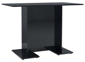 Matbord svart högglans 110x60x75 cm konstruerat trä