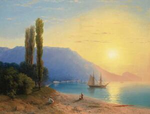 Bildreproduktion Sunset over Yalta, 1861, Aivazovsky, Ivan Konstantinovich