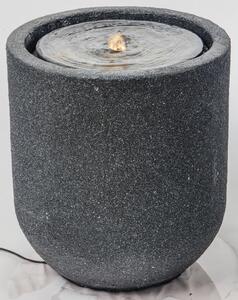 HEISSNER Terrassfontän med LED cylinder 41x41x45 cm svart