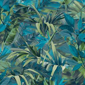 DUTCH WALLCOVERINGS Tapet Paradise Flower blå