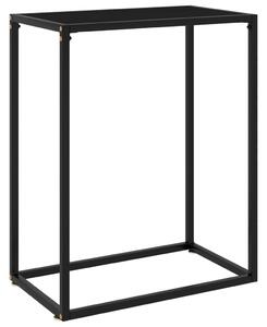 Avlastningsbord svart 60x35x75 cm härdat glas