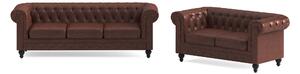 CHESTERFIELD Soffgrupp 3-sits+2-sits Brun -