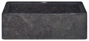 Handfat svart 40x40x12 cm marmor