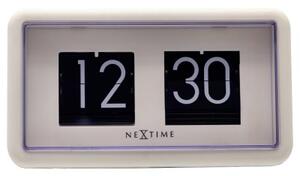 Flip Clock 24HR Bords-/Väggklocka 18 cm Vit