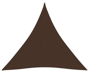 Solsegel oxfordtyg trekantigt 4x4x4 m brun