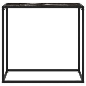 Konsolbord svart 80x35x75 cm härdat glas