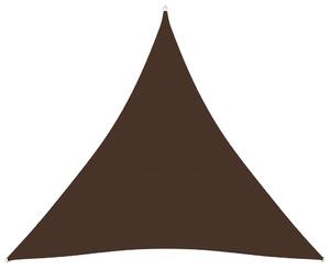Solsegel oxfordtyg trekantigt 3,6x3,6x3,6 m brun
