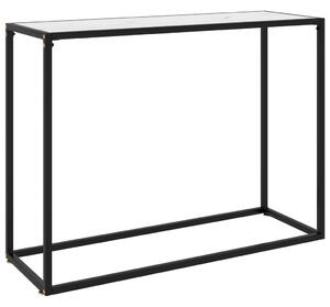 Konsolbord vit 100x35x75 cm härdat glas
