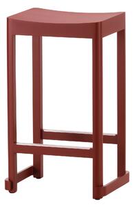 Artek - Atelier Stool 65 cm Beech Dark Red Lacquered - Barstolar - TAF Studio - Röd - Trä