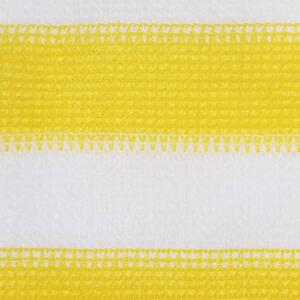 Balkongskärm gul och vit 120x600 cm HDPE
