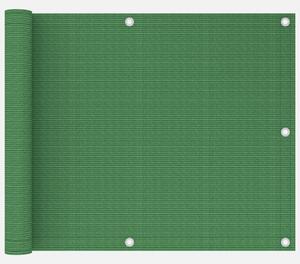 Balkongskärm ljusgrön 75x500 cm HDPE