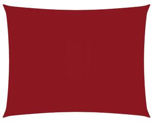 Solsegel oxfordtyg rektangulärt 3x4 m röd