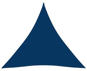 Solsegel oxfordtyg trekantigt 4x4x4 m blå