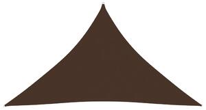 Solsegel oxfordtyg trekantigt 3,5x3,5x4,9 m brun