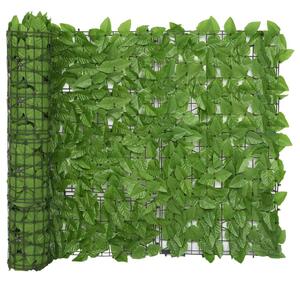 Balkongskärm gröna blad 300x100 cm