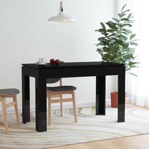 Matbord svart högglans 120x60x76 cm spånskiva