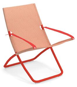 EMU - Snooze Deck Chair Red 300/41 - Solstolar - Metall