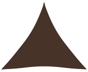 Solsegel Oxfordtyg trekantigt 4,5x4,5x4,5 m brun