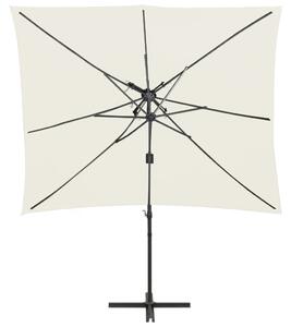 Frihängande parasoll med ventilation sand 250x250 cm